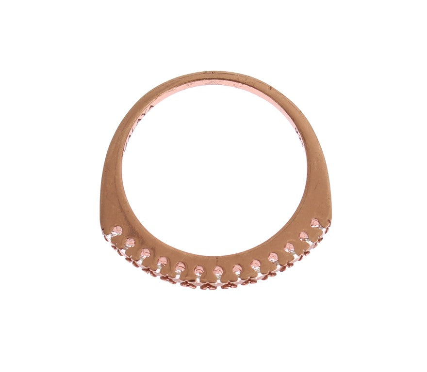 Handmade Red Gold Ring with Clear CZ Crystals in Hollywood, USA