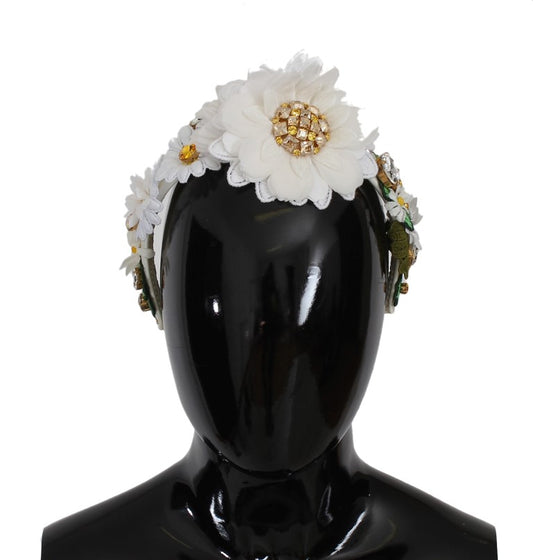 Dolce & Gabbana Sunflower Crystal Luxury Headband adorned with dazzling crystals