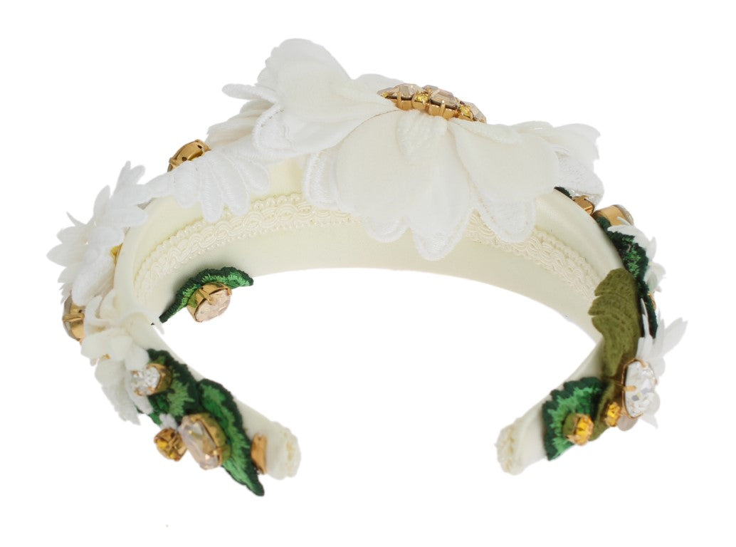 Dolce & Gabbana Sunflower Crystal Luxury Headband perfect for adding a touch of glamour to your ensemble