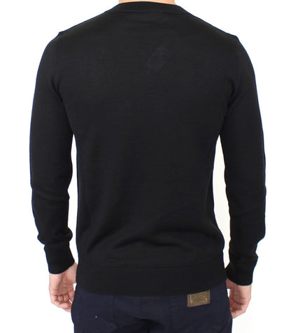  Sophisticated Ermanno Scervino v-neck sweater in black color 
