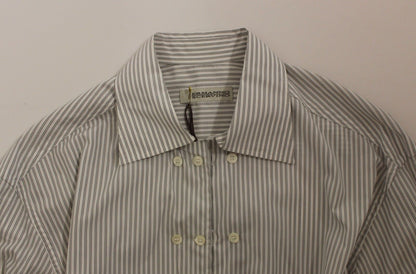Sophisticated white and gray striped design for a symphony of style
