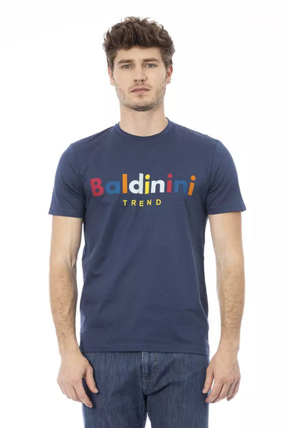 Baldinini Trend Blue Cotton Men's T-Shirt