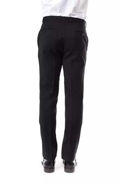 Luxurious and timeless Uominitaliani Gray Wool Suit Pants from BG