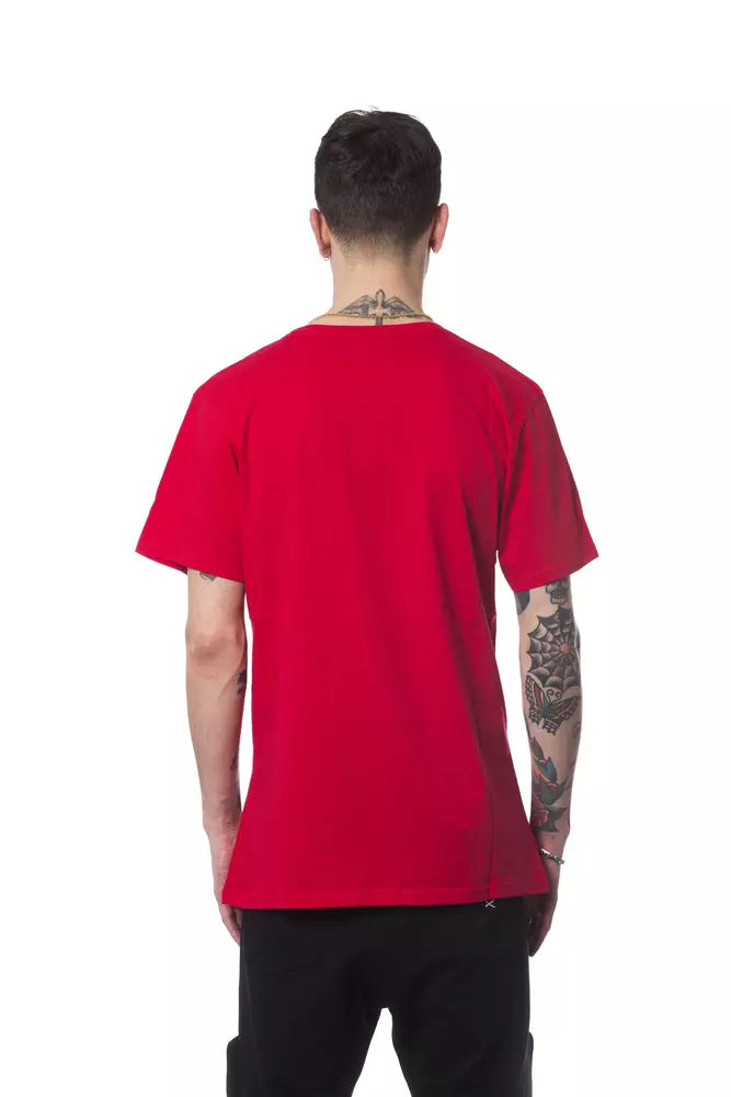 Luxurious and laid-back Nicolo Tonetto cotton T-shirt in bold red hue