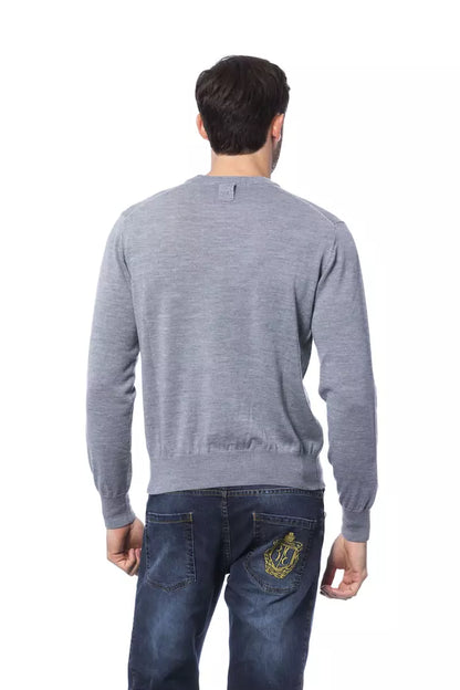 Versatile Billionaire Italian Couture Gray Merino Wool Men Sweater perfect for upscaling any ensemble