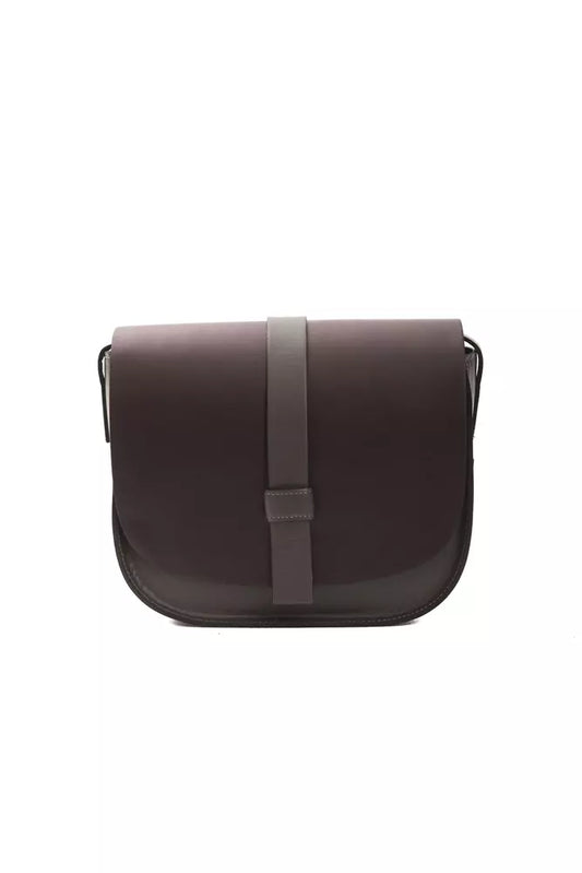 Immaculate craftsmanship of Pompei Donatella burgundy leather crossbody bag