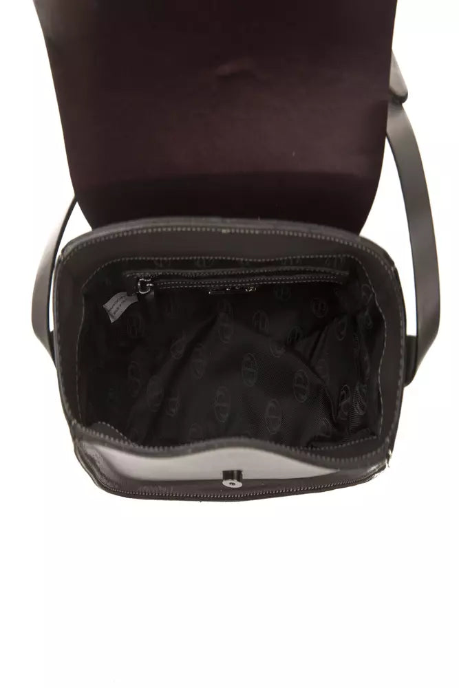 Sumptuous burgundy leather crossbody bag with refined style and iconic logo