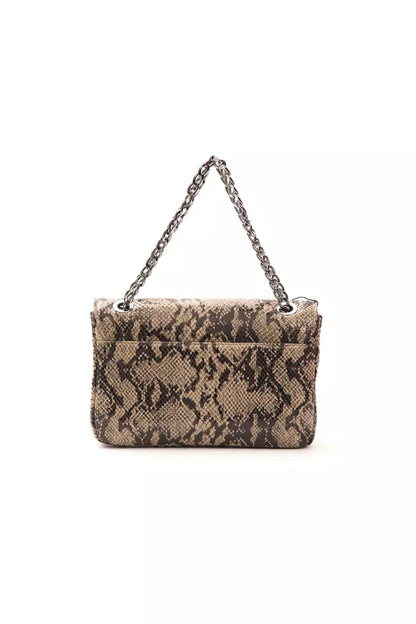 High-fashion Pompei Donatella brown leather crossbody bag with dust bag