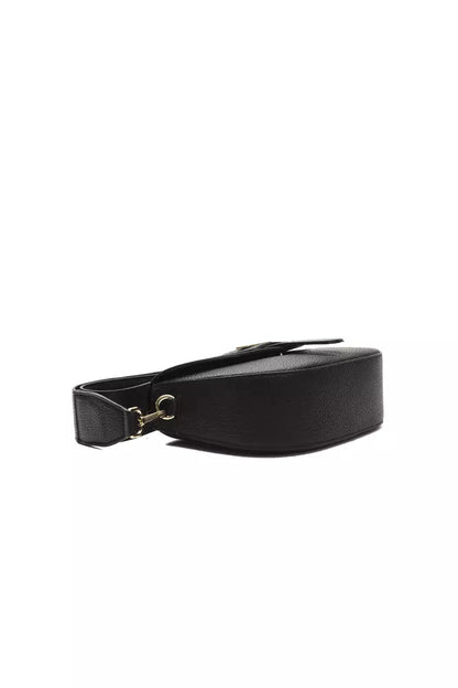 Chic black leather crossbody bag, a fusion of luxury and practicality