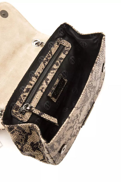 Statement piece Pompei Donatella brown leather crossbody bag with Italian origin
