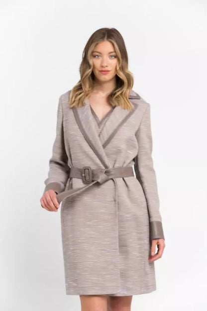 Contemporary chic Cotton Blend Coat with sophisticated kimono closure
