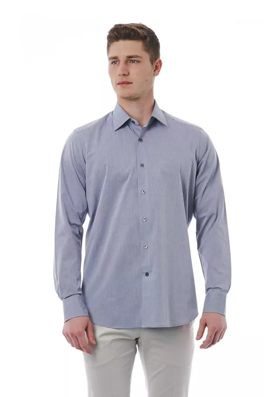 Exquisitely crafted Regular Fit Shirt in Gray Cotton for Men