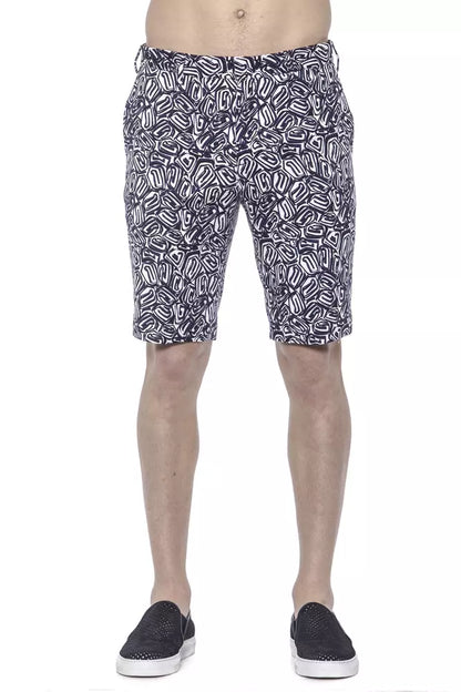 PT Torino Blue Cotton Men Bermuda Short