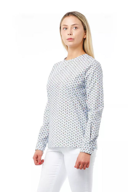 White blouse with bold skull fantasy print