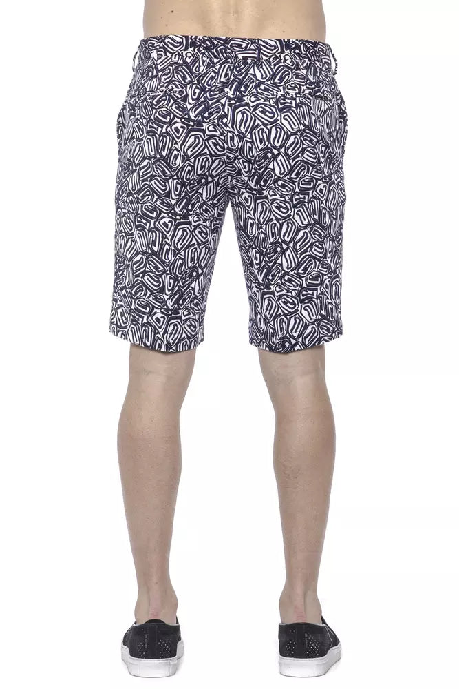 PT Torino Blue Cotton Men Bermuda Short