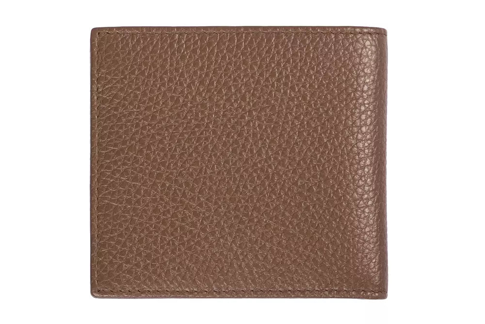 Premium embossed leather Trussardi men’s wallet in brown