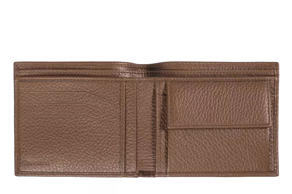 Rich brown Trussardi men's wallet exuding timeless elegance and sophistication