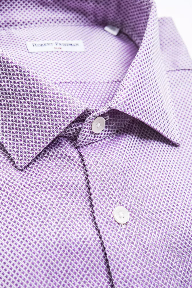  Robert Friedman Men's Multicolor Cotton Shirt with slim collar and sleek silhouette Crafted from 100% premium cotton for contemporary style and classic tailoring 