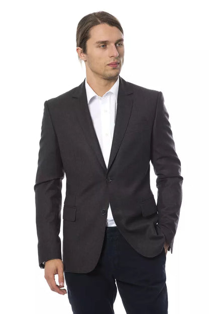 Verri Gray Wool Men Blazer - Classic and sophisticated tailored outerwear choice