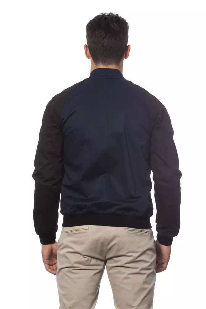 Close-up of the Verri Bomber Jacket's 97% cotton and 3% elastane material blend