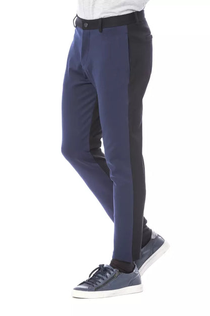 Verri Blue Viscose Men Pant - Comfortable and stylish casual trousers