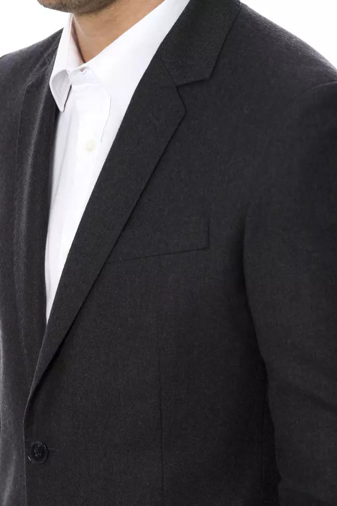 Verri Gray Wool Men Blazer - Classic and sophisticated fashion for men