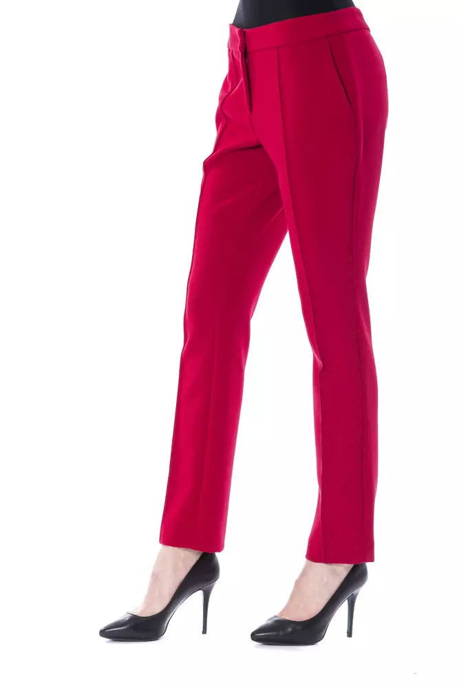 BYBLOS fuchsia pants with a blend promising durability and all-day comfort