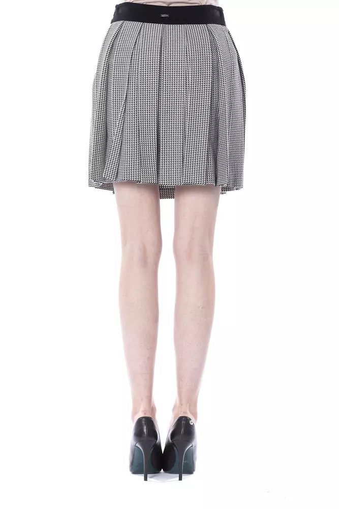 Stylish and elegant BYBLOS Black Viscose Women Skirt with a flattering silhouette
