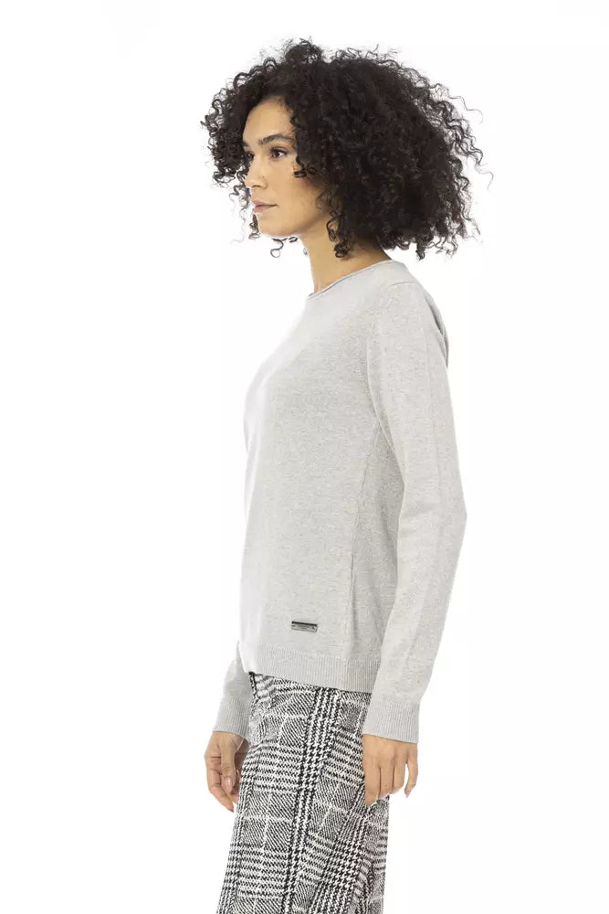 Italian Craftsmanship and Contemporary Fashion in Gray Wool Sweater