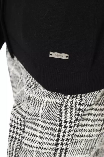  Elegant and sophisticated black sweater with wool, viscose, polyamide, and cashmere blend