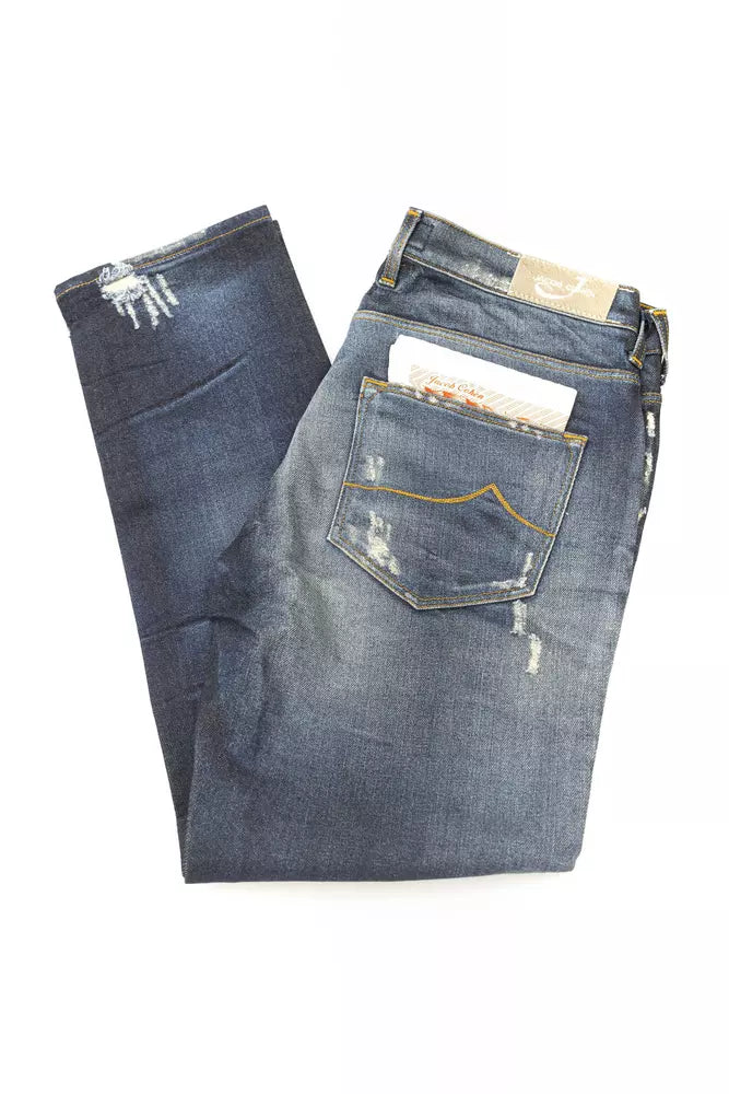 Sleek and luxurious Jacob Cohen Blue Cotton Women Jean with Italian craftsmanship