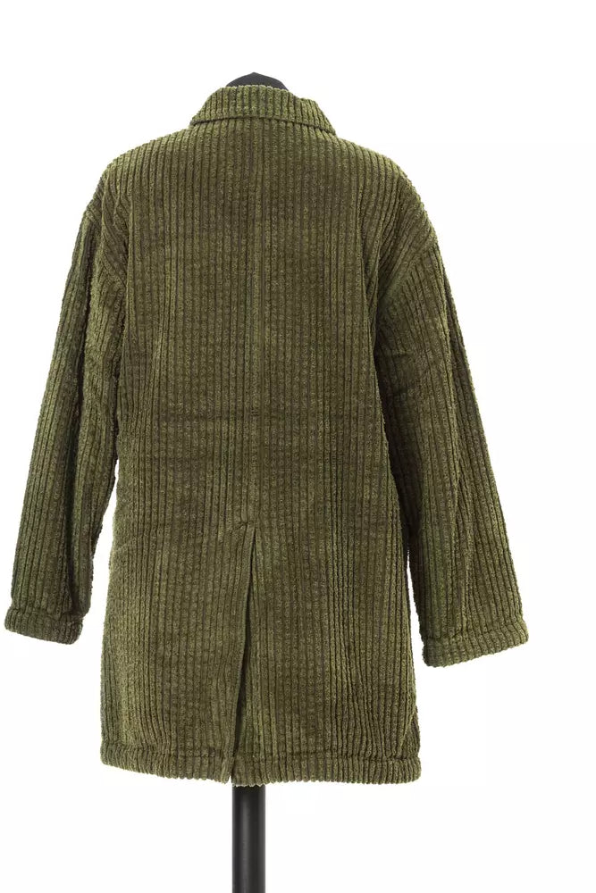 Exclusive Jacob Cohen women's jacket in green with concealed logo button closure