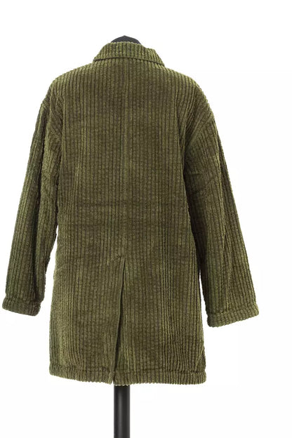 Exclusive Jacob Cohen women's jacket in green with concealed logo button closure