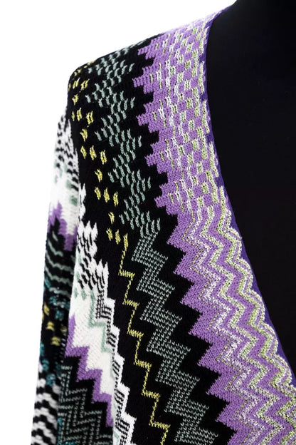 Luxurious and cozy Missoni wool poncho with dynamic fringes