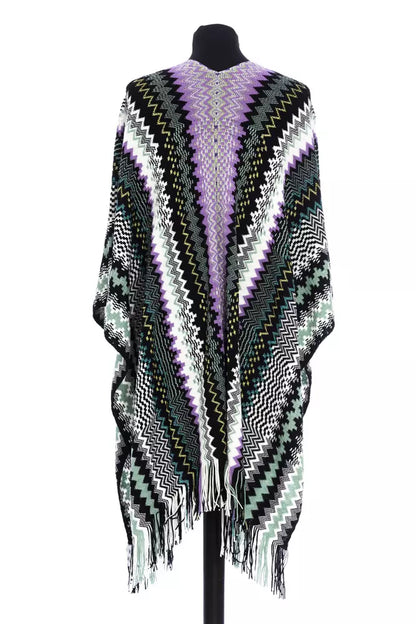 Geometric fantasy Missoni poncho in 100 cm of sheer elegance
