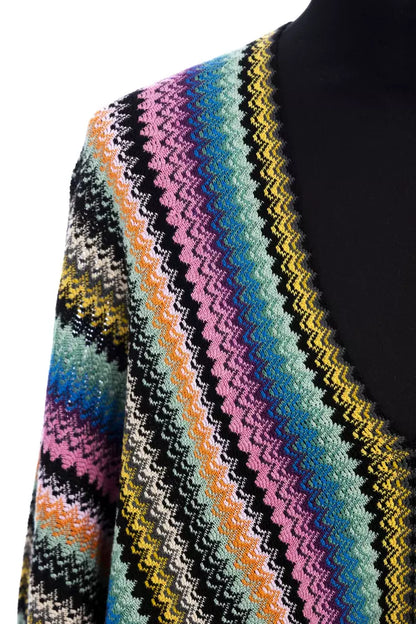 Italian crafted Missoni Poncho in vibrant hues of wool and acrylic