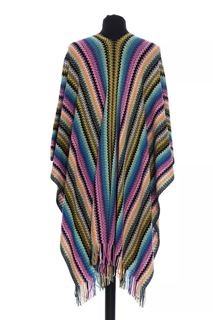 Bohemian chic Missoni Poncho with playful yet sophisticated twist