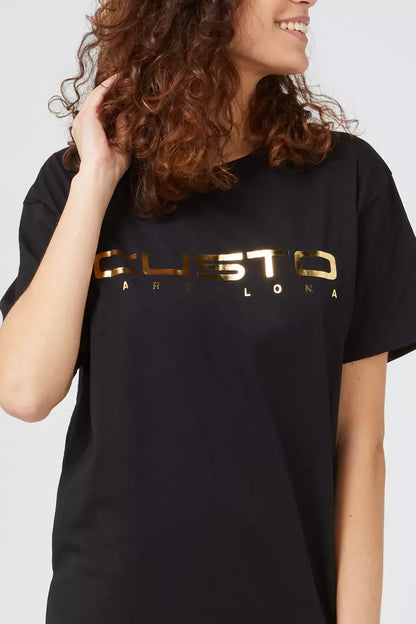 100% Cotton Oversized T-Shirt in striking black color
