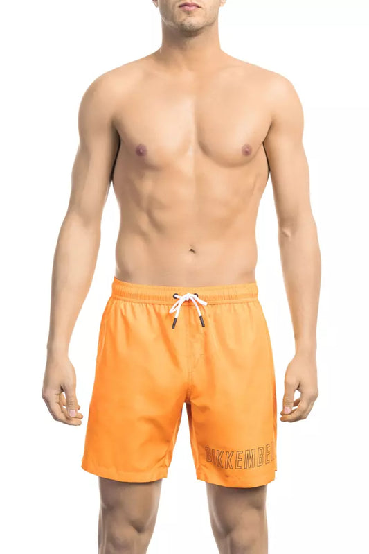 Bikkembergs Orange Polyester Men's Swim Short