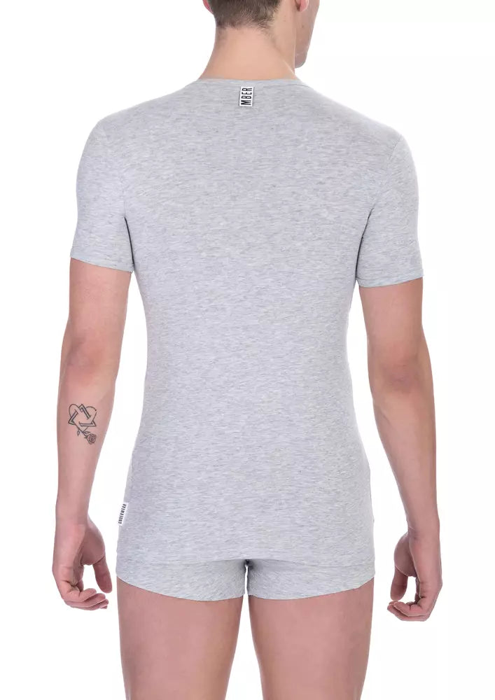  Comfortable and stylish gray tee with 90% cotton material blend
