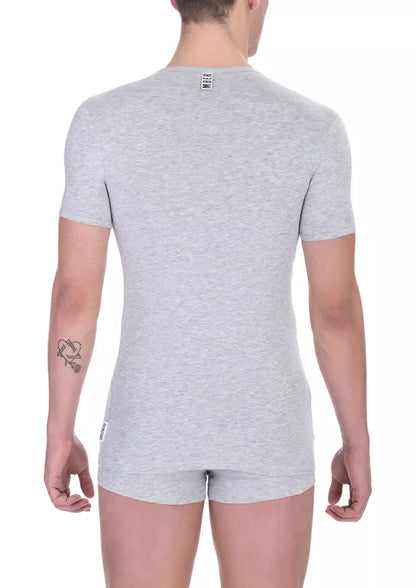  Comfortable and stylish gray tee with 90% cotton material blend