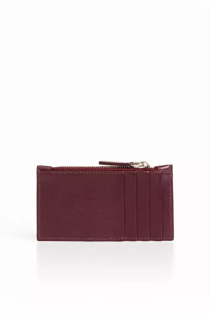 Trussardi brown leather men wallet with multiple card slots and bill compartment