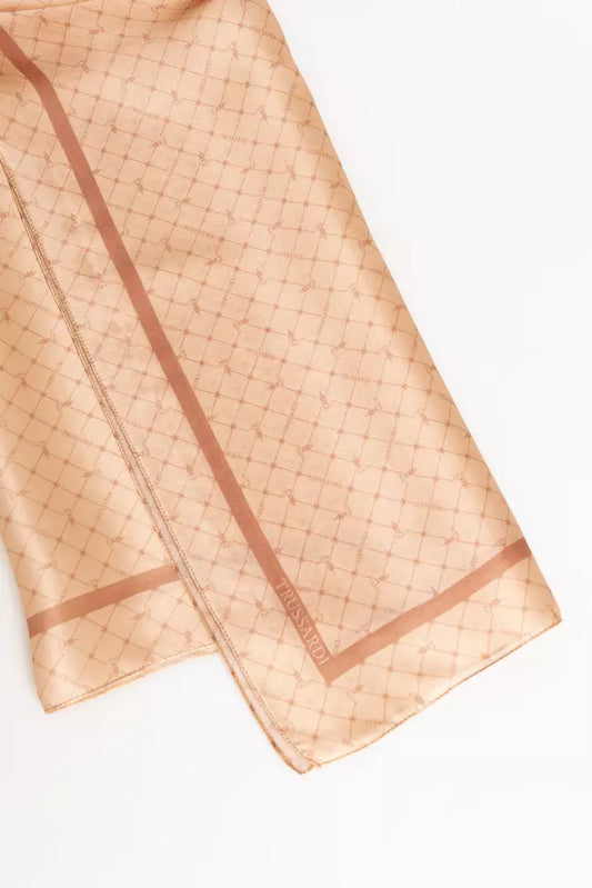 Trussardi Multicolor Silk Women Scarf with 70s-style all-over print on 100% silk