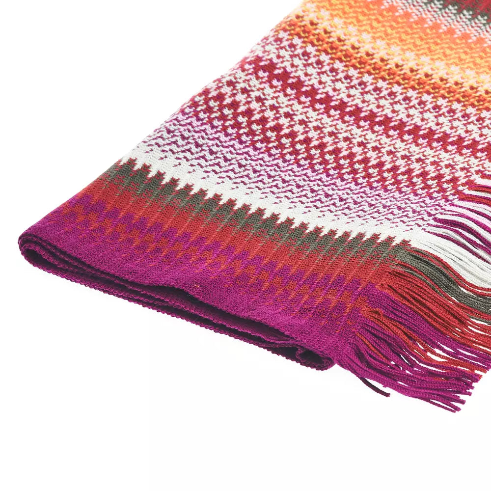 Vibrant wool men scarf crafted in Italy