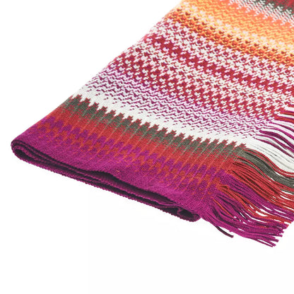 Vibrant wool men scarf crafted in Italy