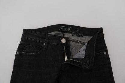 Acht Black Cotton Slim Fit Women Casual Denim Jeans