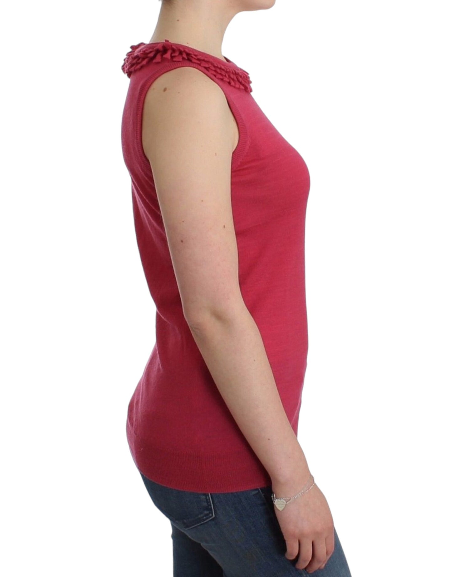 New-with-tags Pink Knit Top crafted from Luxurious 100% Wool
