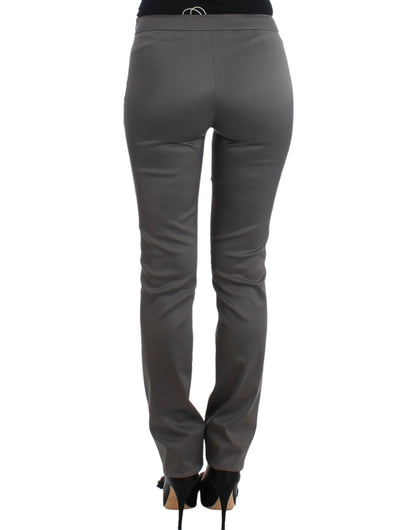 John Galliano Chic Gray Slim-Fit Designer Pants - Men's Fashion Apparel