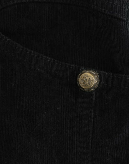 Italian-Made Cavalli Black Pencil Skirt with Luxury Store Bag