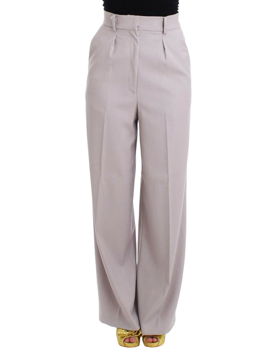 Sophisticated high-waisted gray pants from Cavalli, brand new with tags